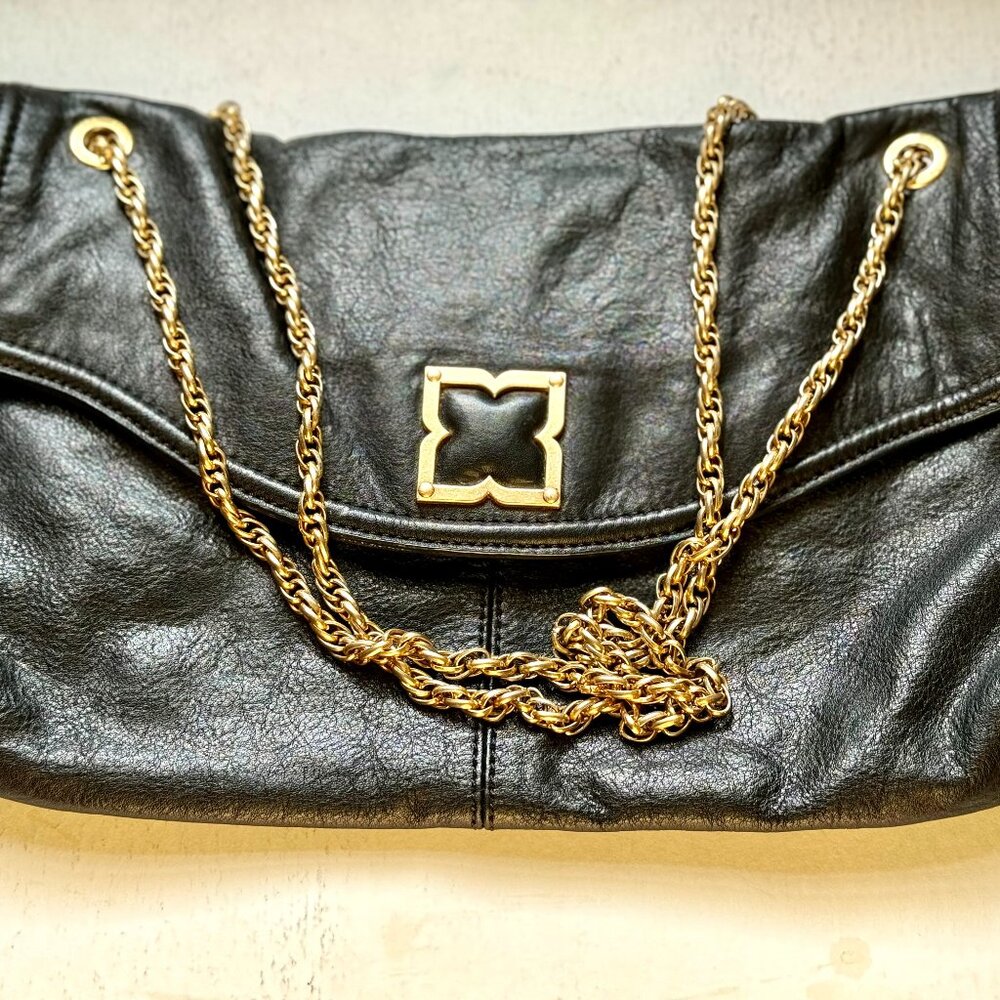BCBGMaxAzria Black Leather Shoulder Bag